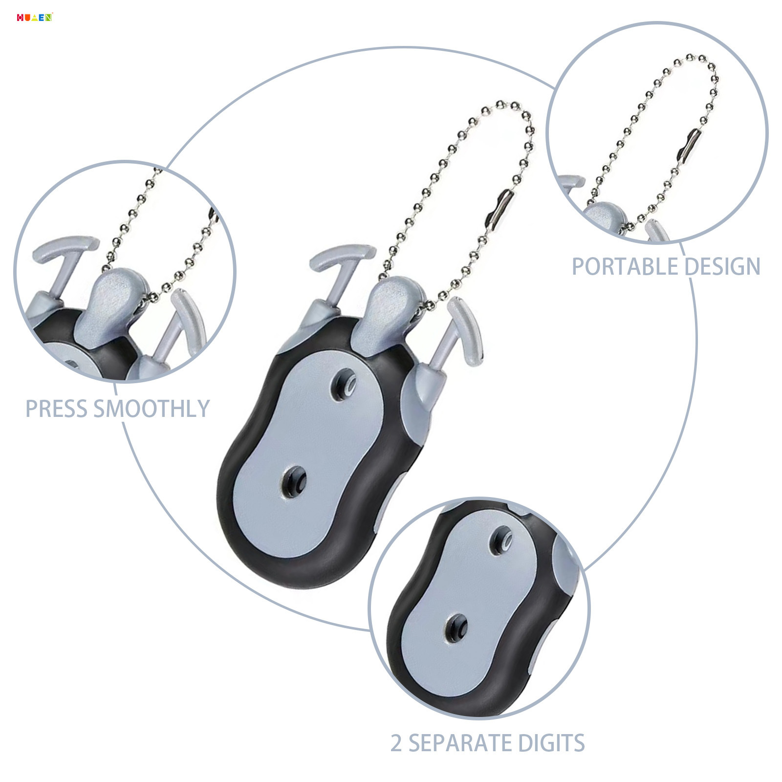 Portable Mini Golf Shot Counter Golf Scorer Player Stroke Counter with Key Chain for Golf Game Scorekeeper