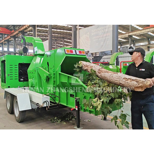 tractor wood chipper forest processor wood chipper and  diesel wooden chipper chipper for pellet tree root cutter