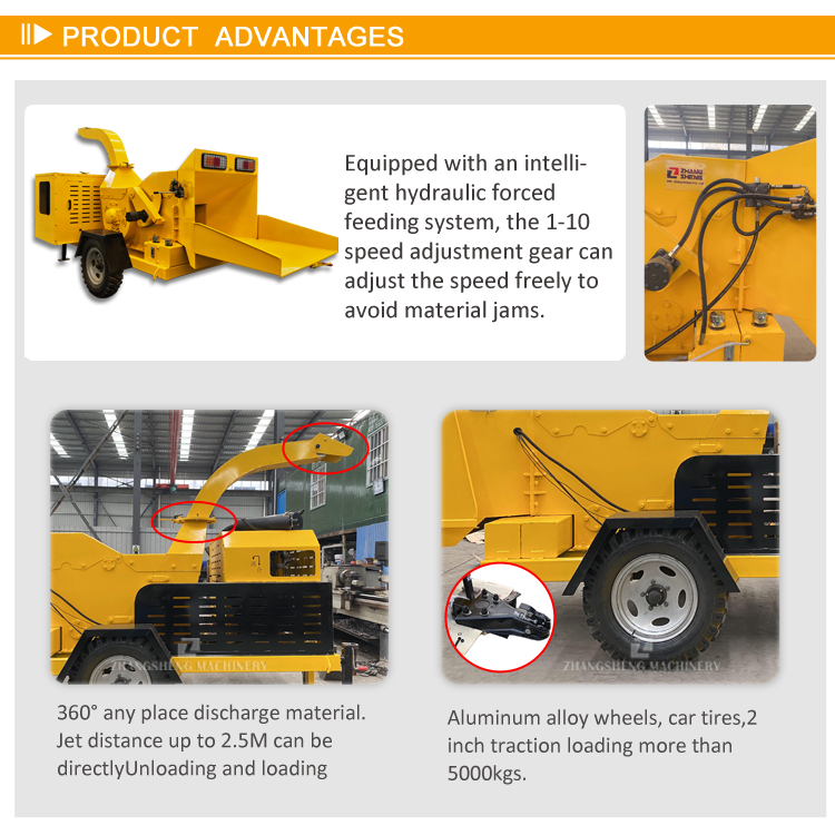 forestry machinery 3 point root hamney rotor chute sawdust mobile stump grinder wood chipper