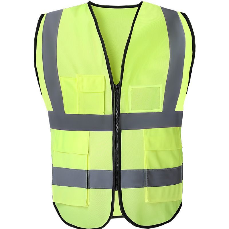 Reflective Safety Vest for Women Men High Visibility Security with Pockets Zipper Front Meets ANSI/ISEA Standards