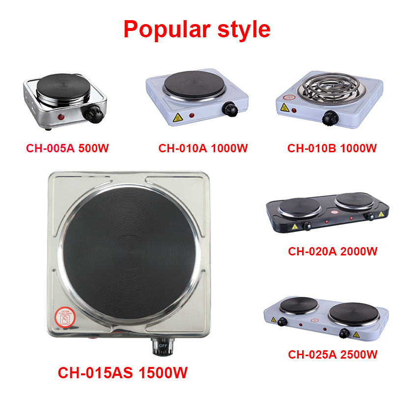 home appliance Solid 2 Hotplate 2500 watt electric burner plate cooktop factory