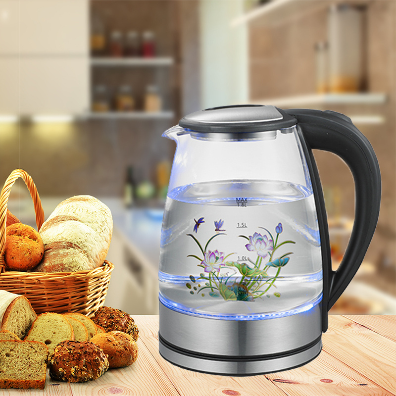 Keep Warm Function Adjustable Temperature Digital Glass Electric Kettle With Tea Filter