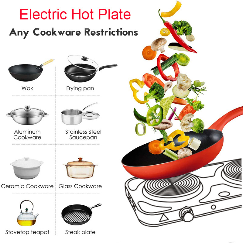 Double Two 2 Burner Electric Hot Plate Cooking Hot Plates Pakistan Stove With Oven Household