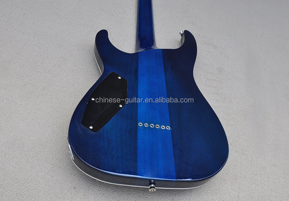 Flyoung Quilted Maple electric Guitar Factory High QUality Guitars Neck Through Body Guitar