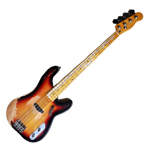 Flyoung Cheap Chinese Electric Bass Guitar Relic Electric Bass Guitar 4 Strings Bass