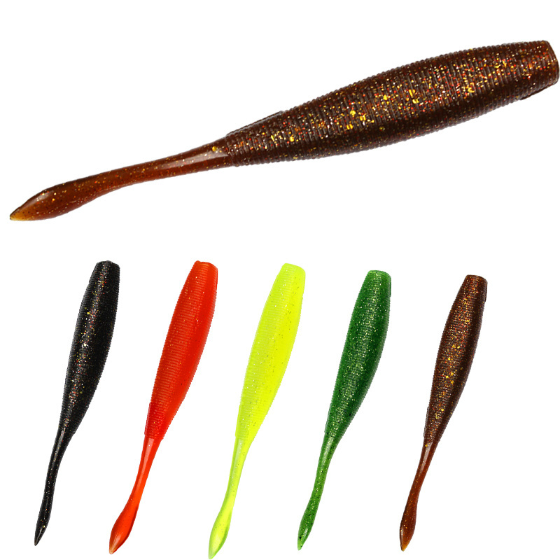 Double hidden hook fresh water snakehead bass swing soft bug microbe long lance pull baits