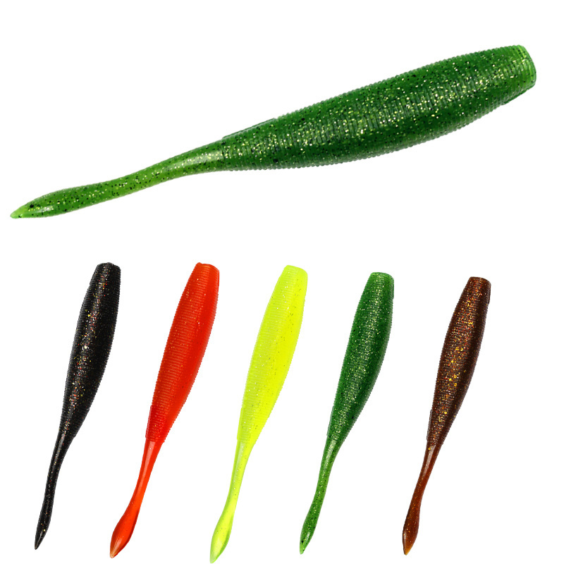 Double hidden hook fresh water snakehead bass swing soft bug microbe long lance pull baits