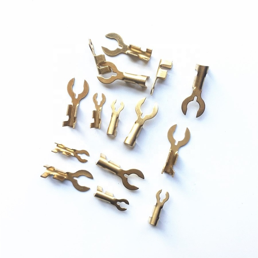 OEM high quality precision metal titanium red copper stamped crimp terminals