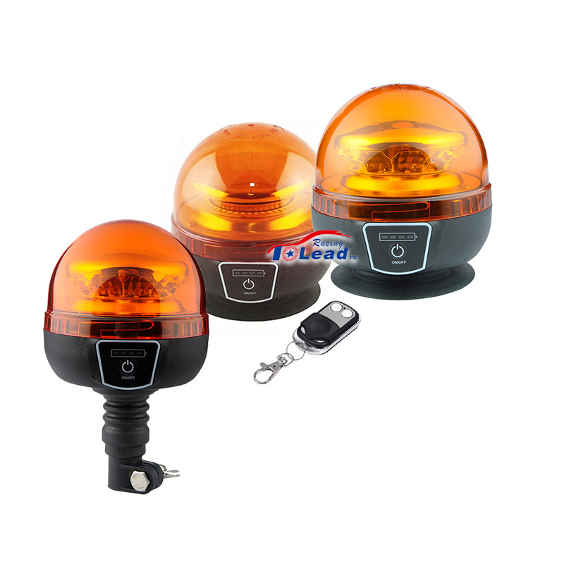 Car Truck Top Roof Emergency Wireless Led  Rechargeable Safety Strobe Beacon Warning Light Magnetic Flashing Rotary Traffic Lamp