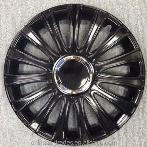 13"15" Silver Painting Black with Chrome Ring Plastic Car Wheel Covers/ Center Caps