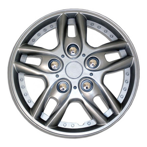 Wholesale Anti-wear 16" Silver car wheel Center covers, PP/ ABS Bi-color Auto Wheel Hubcaps Rims Skin for  15 inch