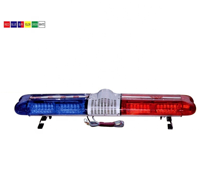 150 Watts Electronic Halogen / LED Revolving Roof Light Bar Emergency Warning Light Bar With Speaker and Siren for emergency us