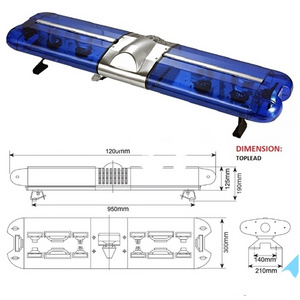 150 Watts Electronic Halogen / LED Revolving Roof Light Bar Emergency Warning Light Bar With Speaker and Siren for emergency us