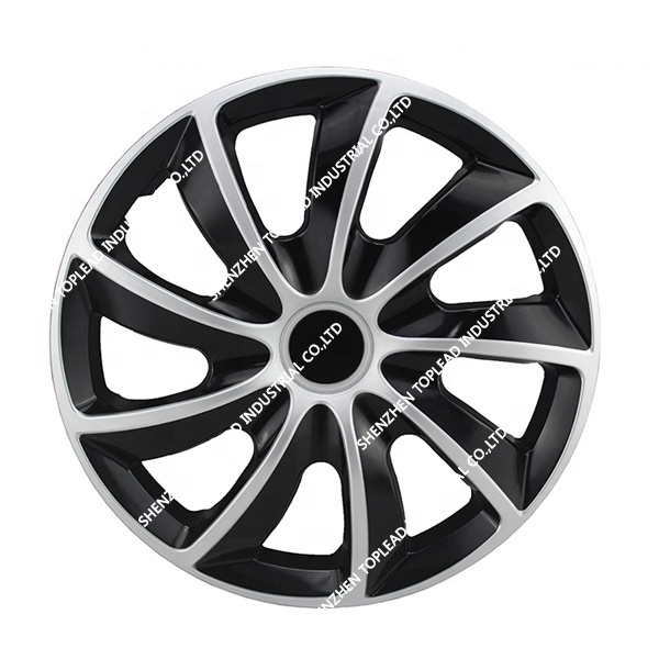 Wholesale Anti-wear Bi-color Auto Wheel Hubcaps Skins ,PP or ABS Colorful Car Center wheel Cover Rims for 15 inch