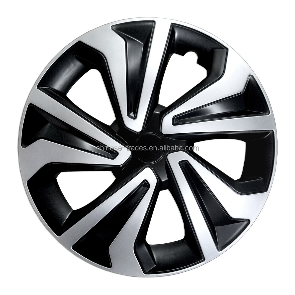 Wholesale Anti-wear Bi-color Auto Wheel Hubcaps Skins ,PP or ABS Colorful Car Center wheel Cover Rims for 15 inch