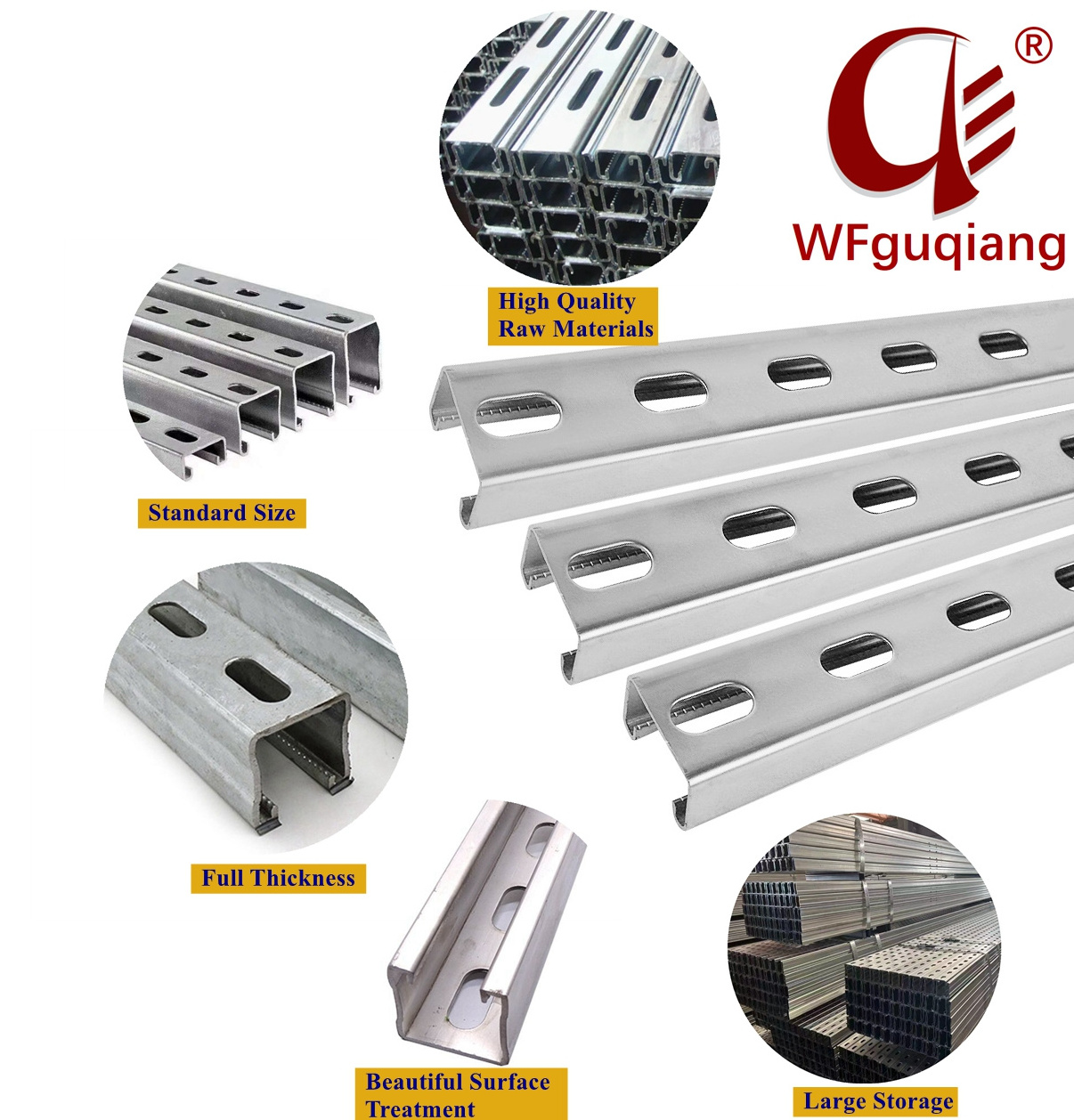 C Channel Steel Dimensionss Slotted Structural Strut Cold Form Steel C Channel