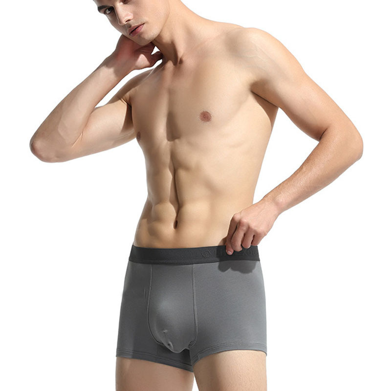 Mens Underwear Bamboo Rayon Boxer Briefs with Anti Chafing Mesh Ball Pouch Underwear Gifts for Men