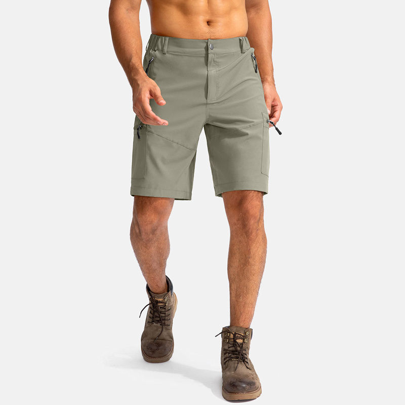 Men ripstop cargo shorts with 6 Pockets Nylon Spandex Stretch Shorts  Outdoor Fishing Wear Mens Golf Shorts