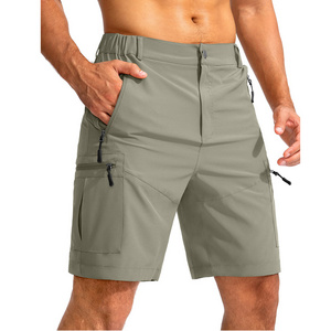 Men ripstop cargo shorts with 6 Pockets Nylon Spandex Stretch Shorts  Outdoor Fishing Wear Mens Golf Shorts