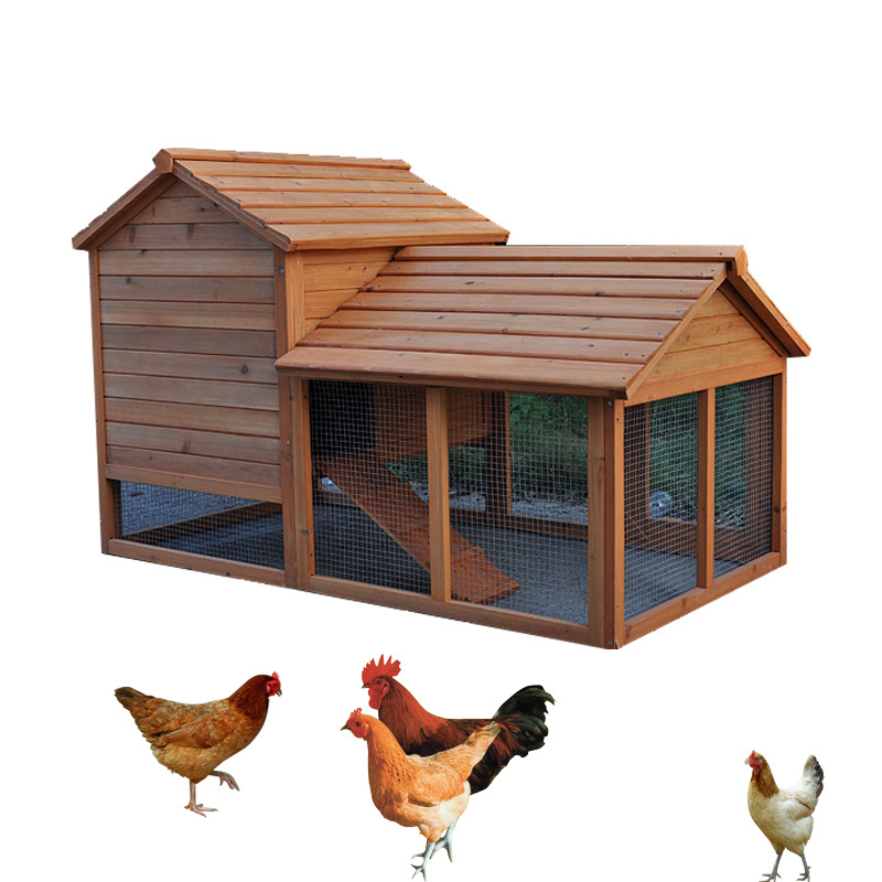 Factory OEM ODM Pet House Rabbit Hutch Poultry Duck Cage Outdoor Large Wooden Coop for Chickens