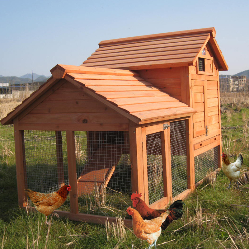 Factory OEM ODM Pet House Rabbit Hutch Poultry Duck Cage Outdoor Large Wooden Coop for Chickens