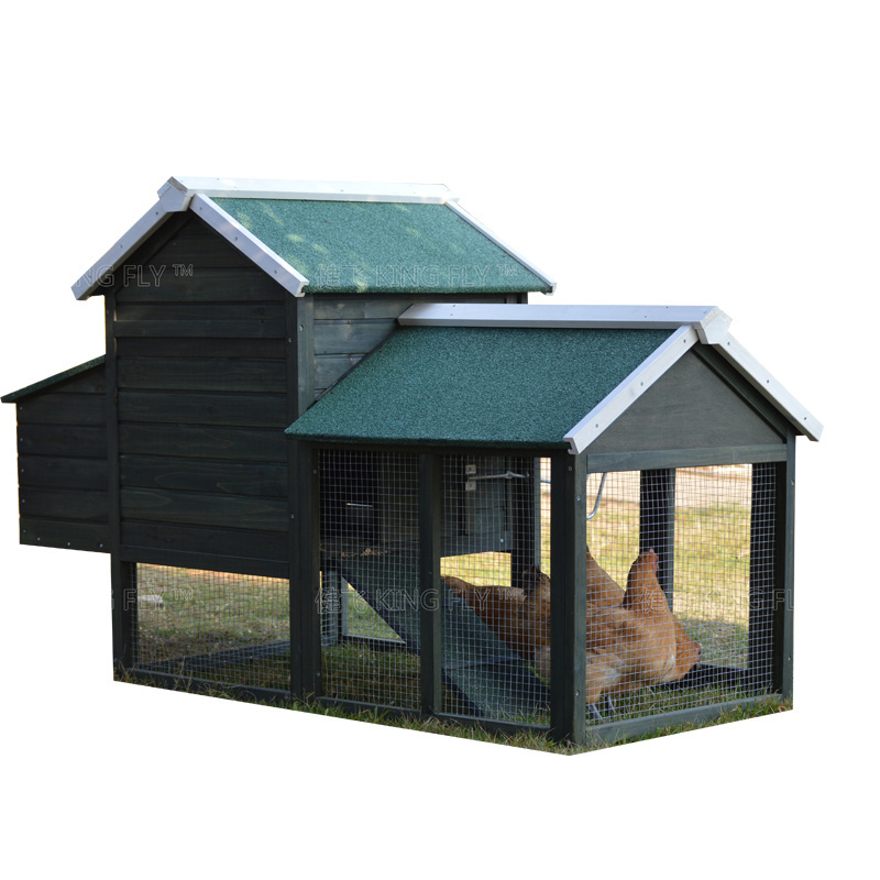 Wooden Outdoor Turkey Hen Cage Prefab Walk in 3 Tier Large Chicken House Coop