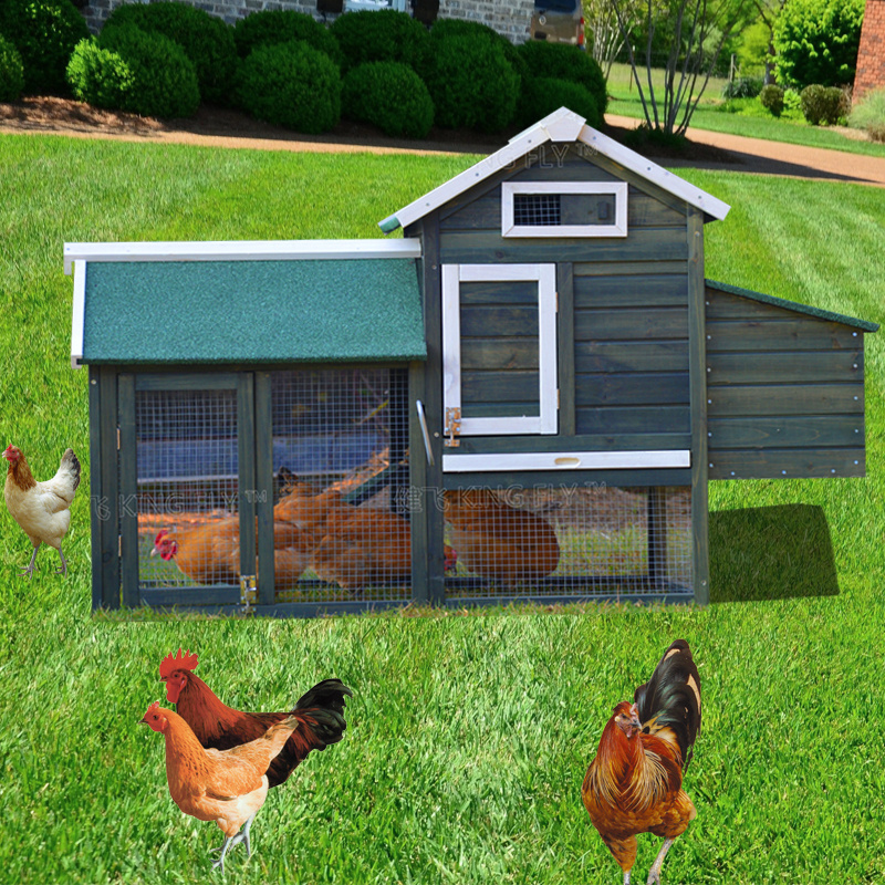 Wooden Outdoor Turkey Hen Cage Prefab Walk in 3 Tier Large Chicken House Coop