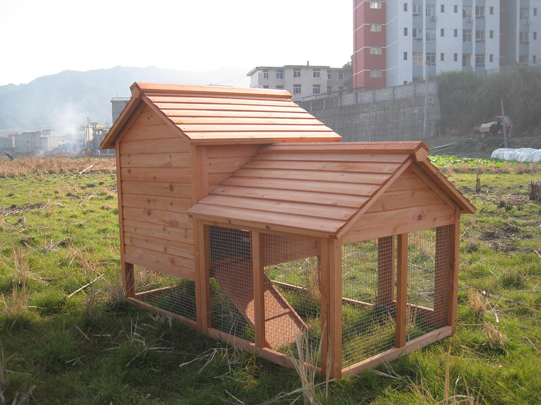 Factory OEM ODM Pet House Rabbit Hutch Poultry Duck Cage Outdoor Large Wooden Coop for Chickens