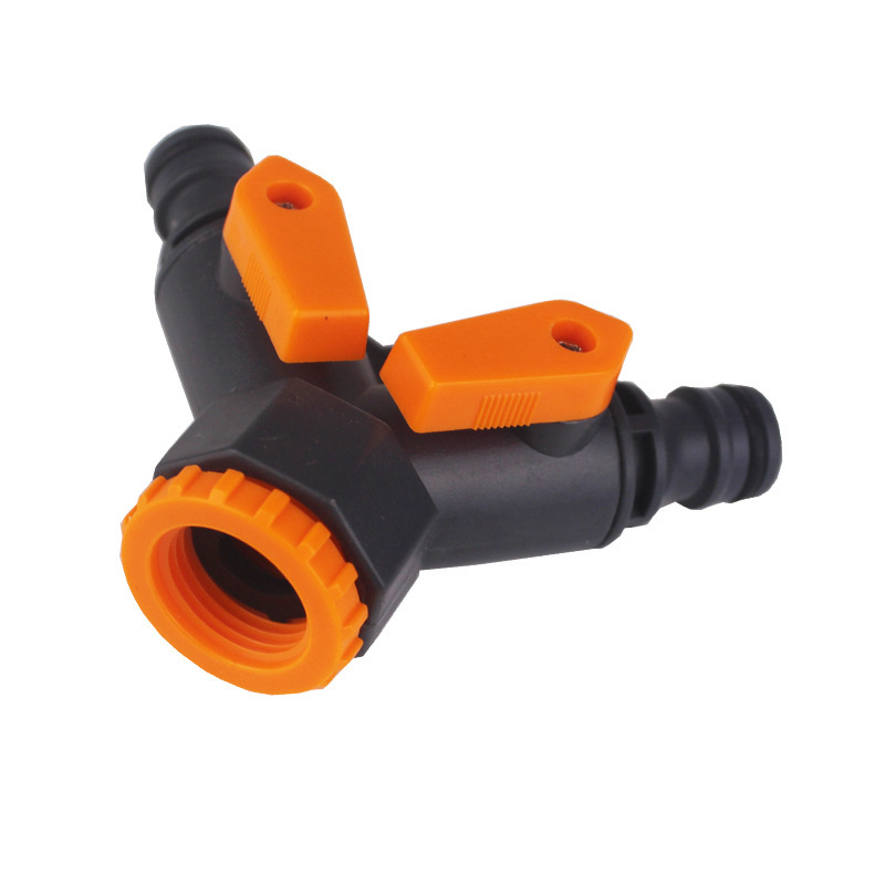 Plastic Faucet Connector Water Pipe Connector Three-way Nipple Garden Irrigation Equipment Faucet Connector