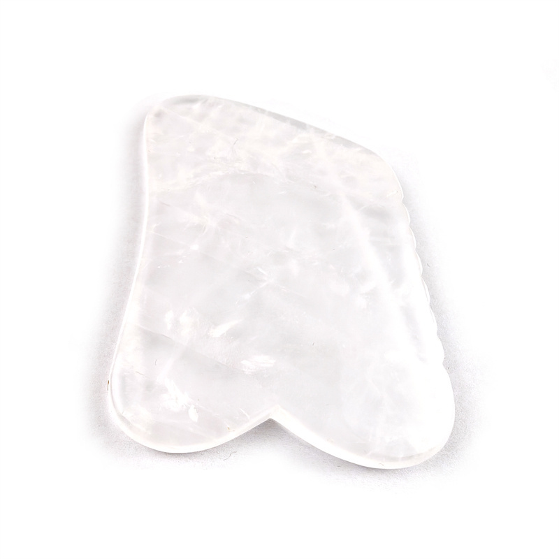 Clear Crystal Facial Gua Sha Board Clear Quartz Gua Sha Scraping Tool Jade Gua Sha Massage Tool for SPA Acupuncture