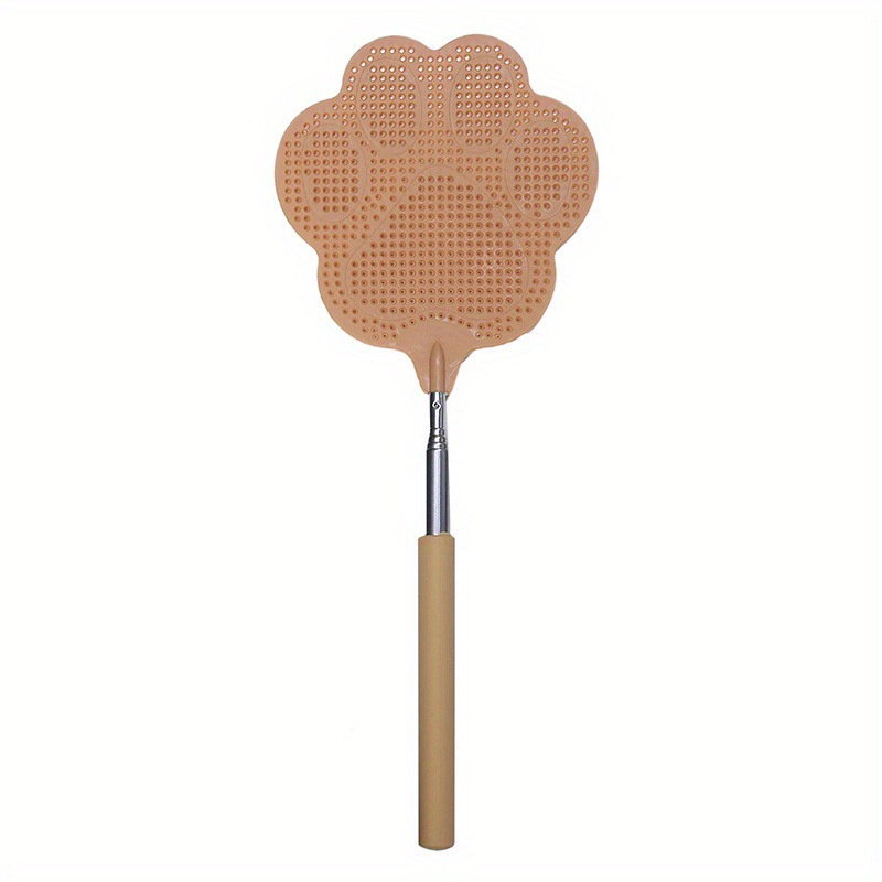 Stainless Steel Handle Retractable Fly Swatter Household Mosquito Killing Racket Manual Fly Swatter