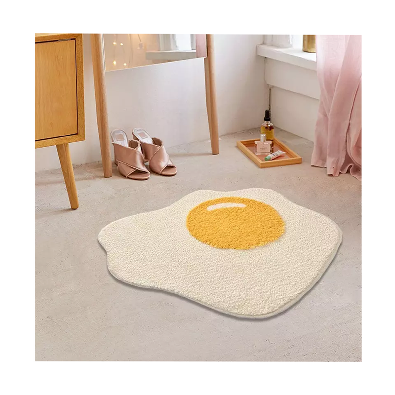 High Quality Special-shaped Living Room Fluffy Carpet Cartoon Smiley Face Chair  Rug Bedroom Carpet Bathroom Rug