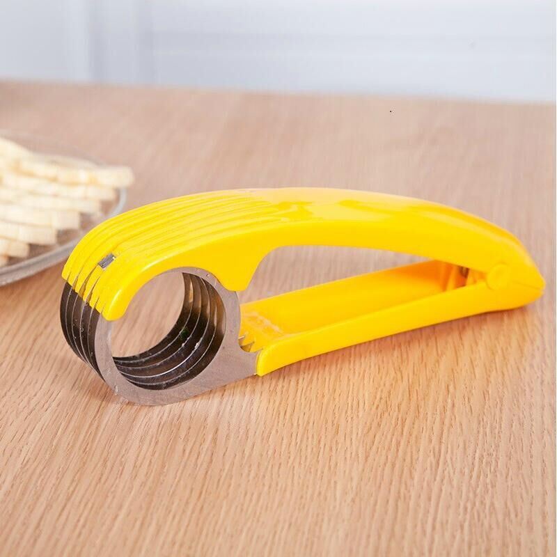 Stainless Steel Banana Cutting Tool Manual Pulp Separator Sausage Slicing Tool Kitchen Fruit Tool