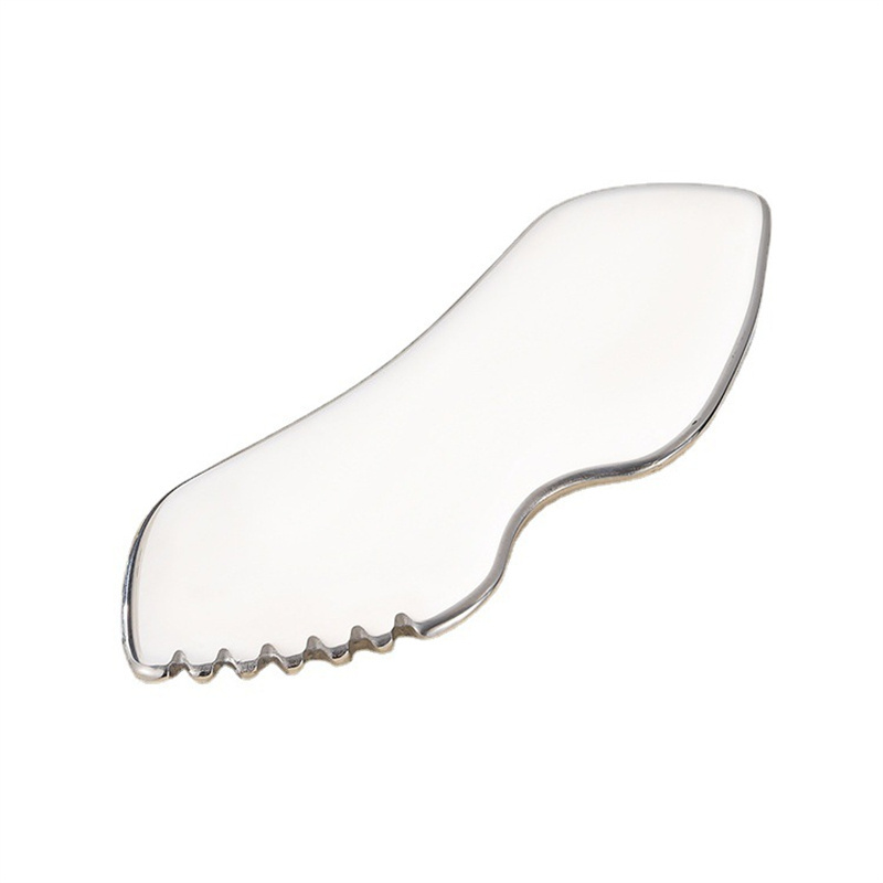 304 Stainless Steel Lip-shaped Gua Sha Massager  Healthcare Body Metal Scraping Board Stainless Steel Gua Sha Tool Custom Logo