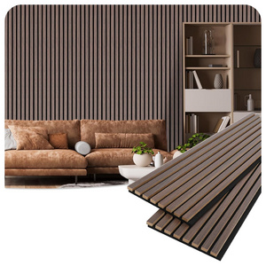 Akupanel Madera 3D Wood Slat Wall Panels Soundproof Wall Panels Wood Slat Acoustic Panels for Wall and Ceiling Decoration