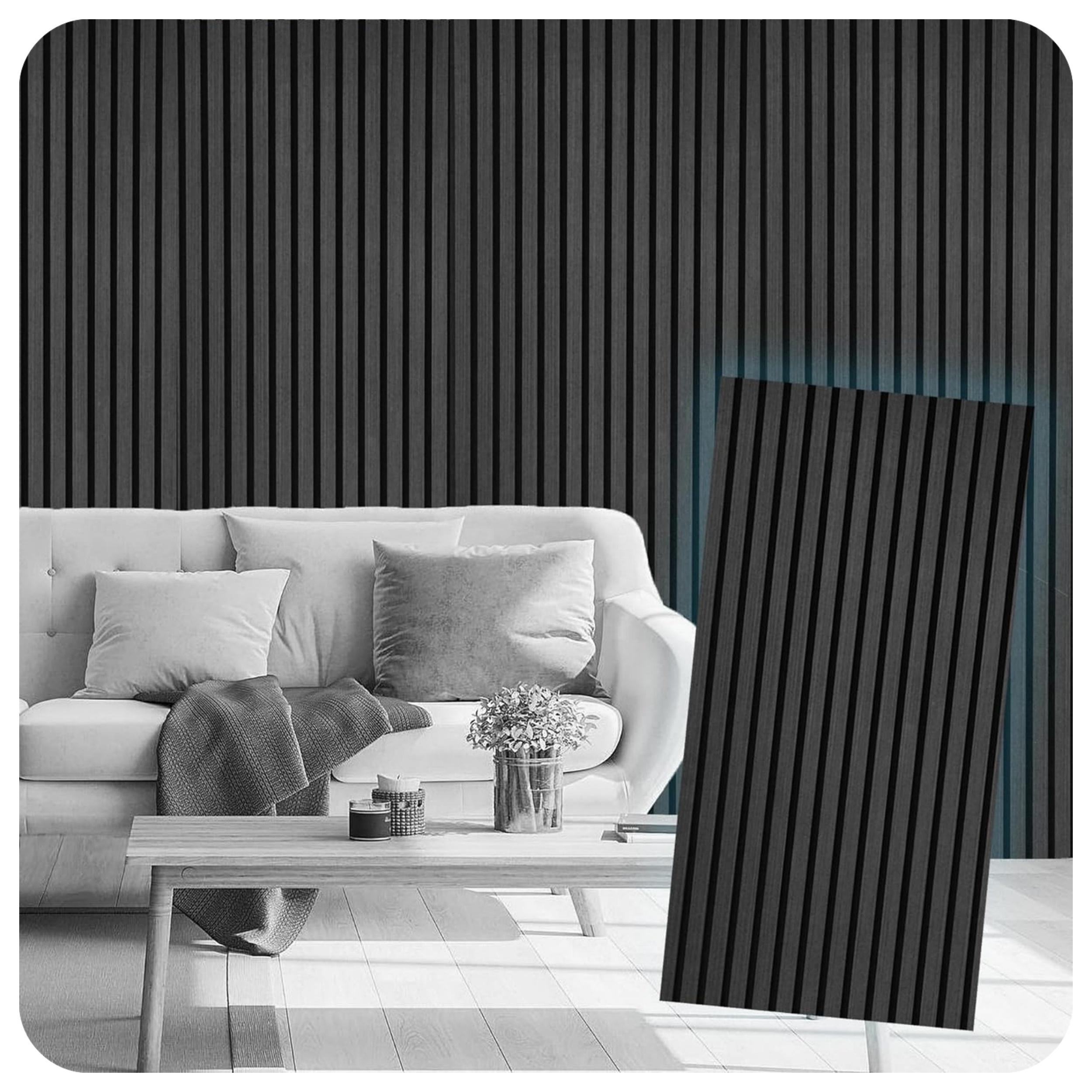 Villa and Apartment Soundproof Decorative PET Felt and Black Oak Veneer MDF Wood Slat Acoustic Panels for Wall and Ceiling