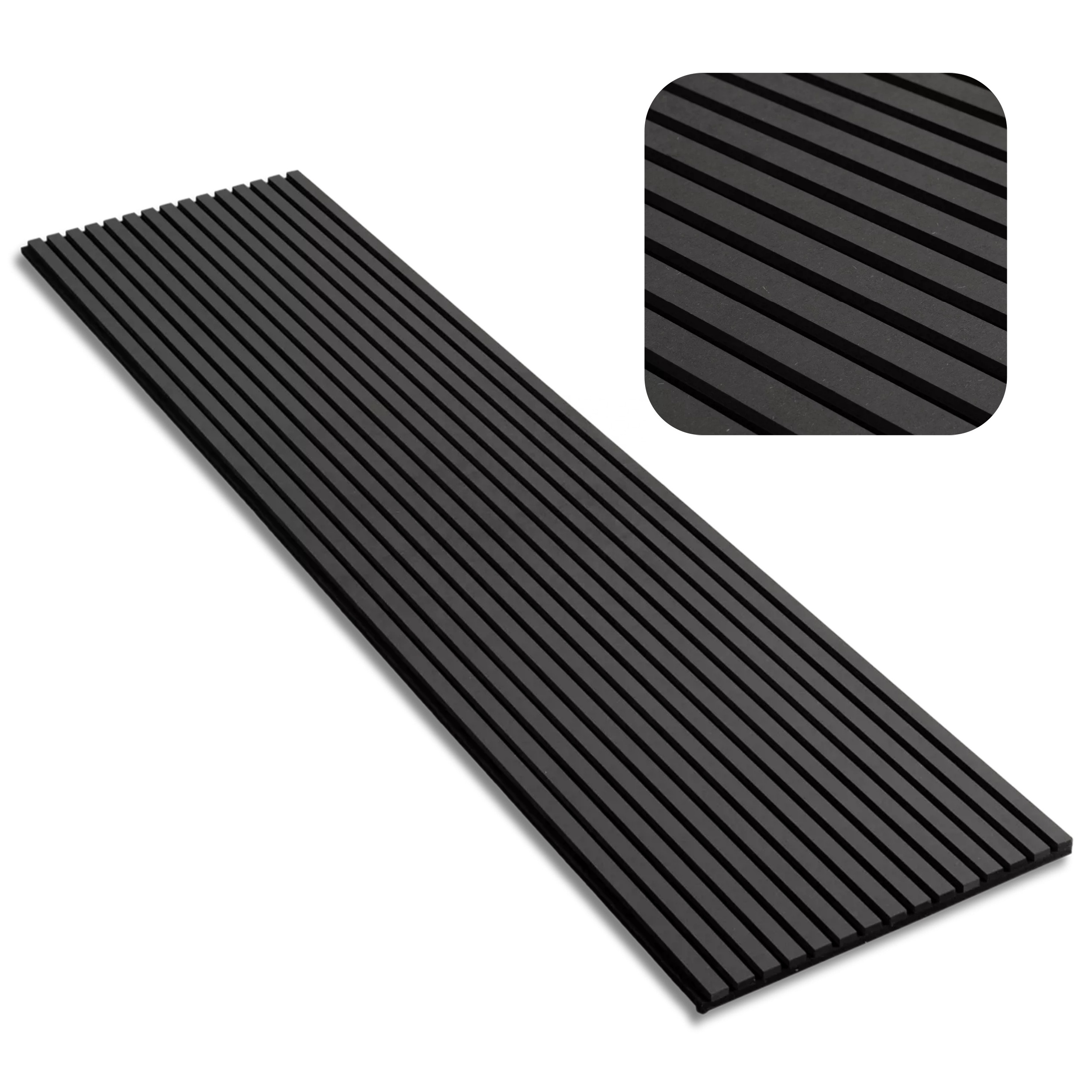 Akupanel Akoestische Panelen Black Wood Slat Wall Panel Acoustic Ceiling Panels for Recording Room Music Studio Home Cinema