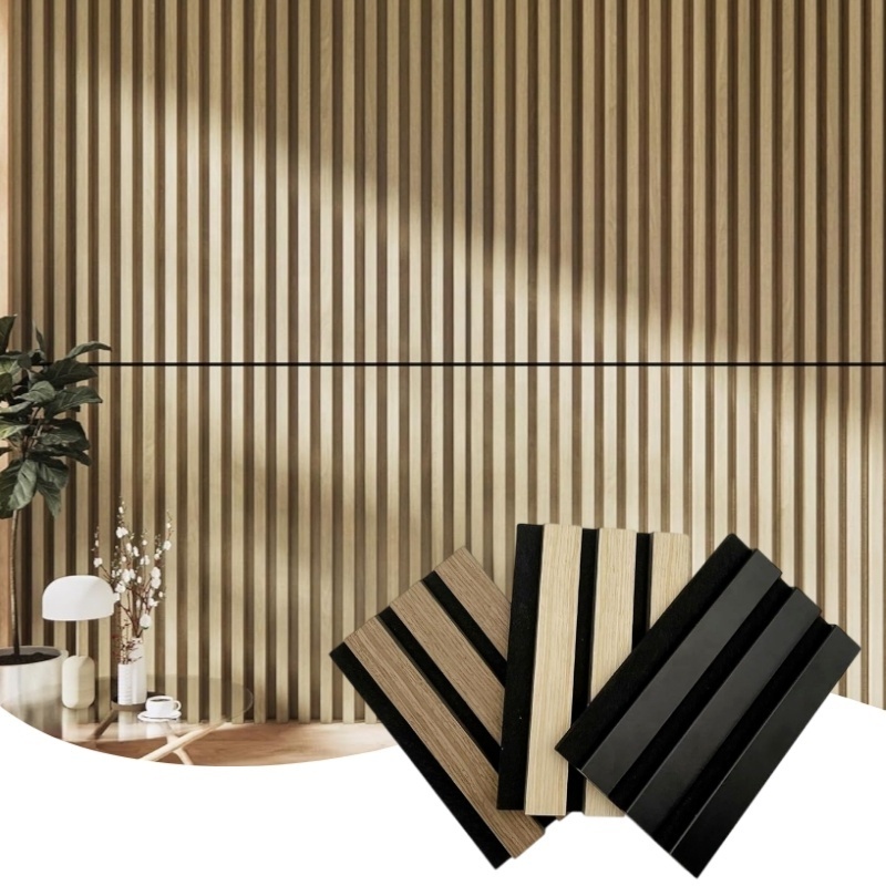 Hot Selling Interior Acoustic Panels Best Price Polyester Acoustic Panel Wood Acoustic Slat Wood Wall Panels for Wall & Ceiling