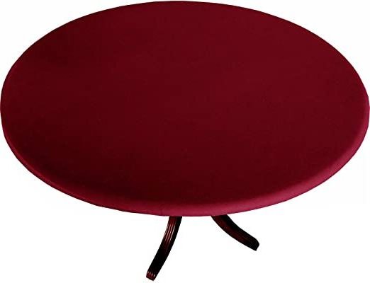 Championship Poker Felt Game Table Cover Stretches to fit up to 48 inch Casino Red