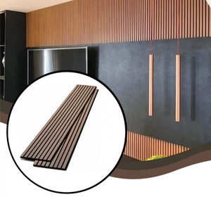 Akupanel Wooden Veneer Walnut Slat Panel Acoustic Sound Proof Wall Panels Wood Acoustic Wall Panels Acusticos