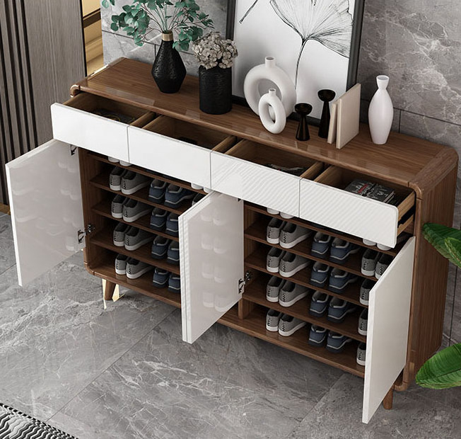 Lacquer That Bake Ark Modern Design Wooden Storage Shoes Shoe Cabinet for entrance/for entryways