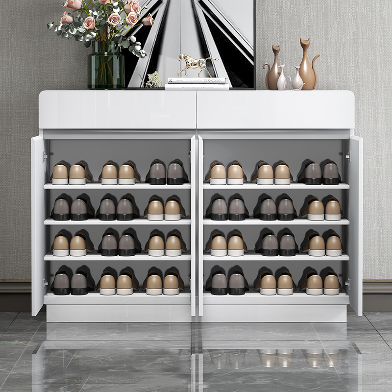 Simple modern style wooden home  diy shoe cabinet fashion paint craft hall cabinet shoes store cabinet