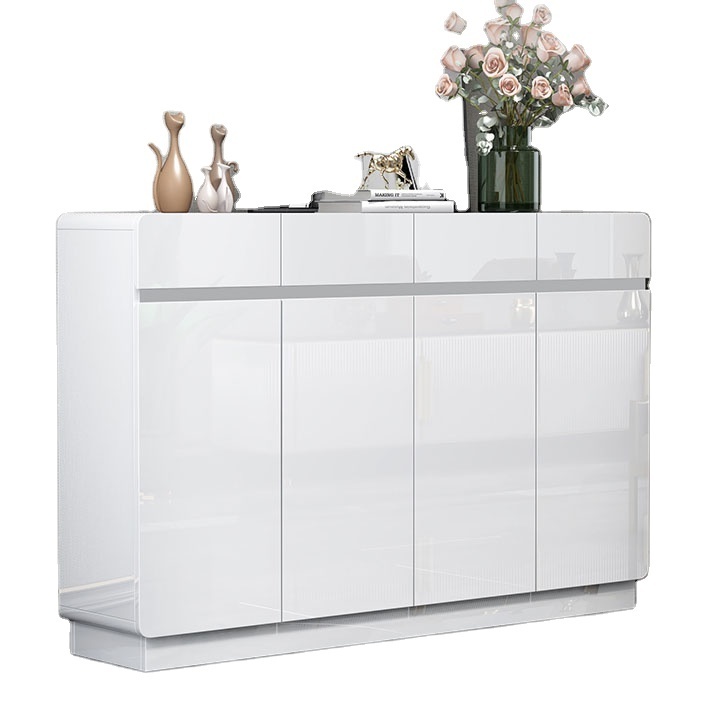 Modern and simple home entrance shoe cabinet white multifunctional living room storage cabinet storage cabinet with drawers