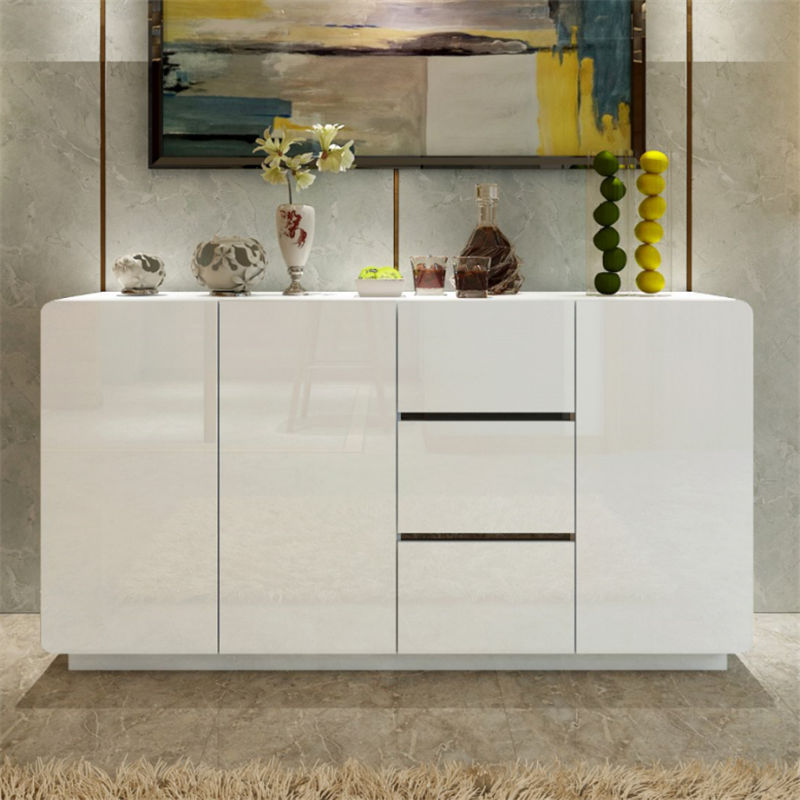 luxury durable using various sideboard buffet table solid  wood wooden side cabinet pantry cabinet