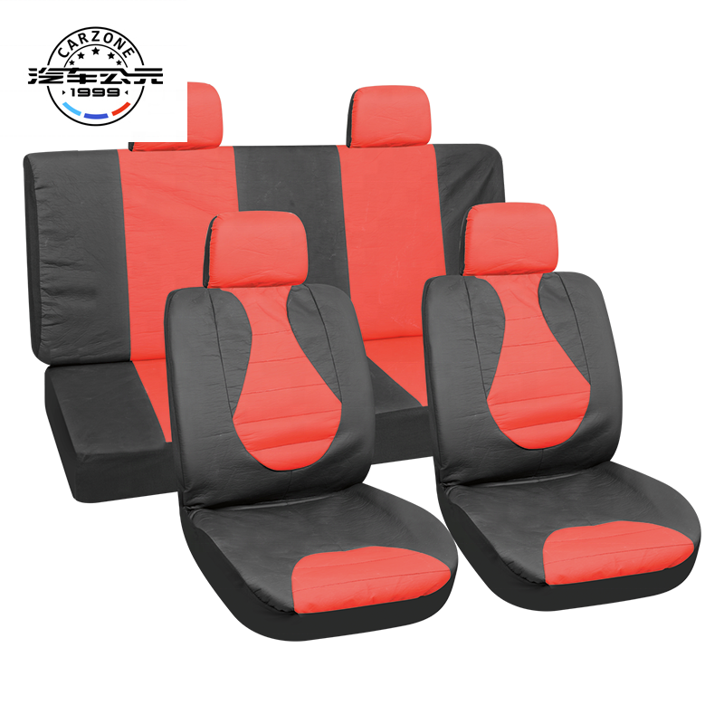 Cotton,PVC,PU,polyester,Velvet Red car seats cushion red leather car seat cover