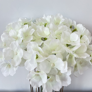 Wholesale Artificial Flower White Picks 5Heads Hydrangea Branch Flower Artificial Wreath For Home Wedding Decoration