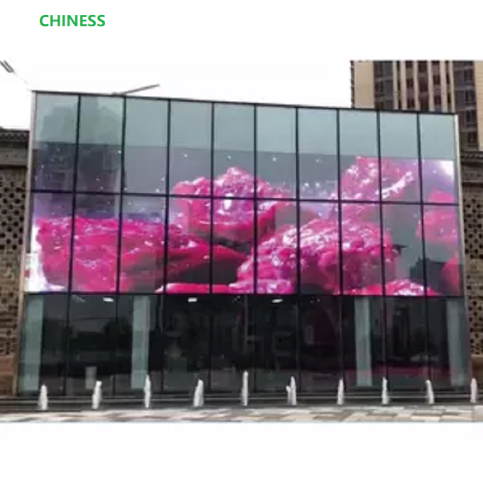 self-adhesive slim led display 5000CD curtain glass transparent display flexible led panel P6.25 LED film screen