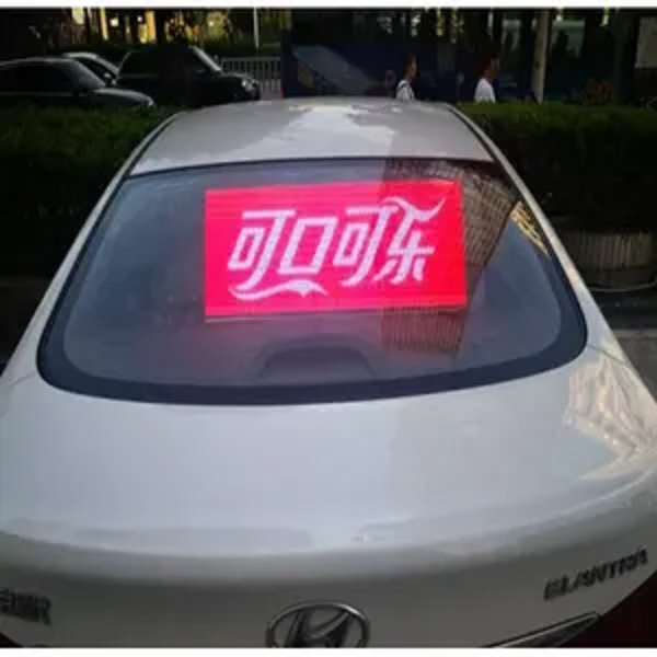 Display Board Taxi Rear Window COB LED Advertising Display Panel Transparent Full Color Wifi&4g Car Glass P7.5-3.89 Indoor 9-18v