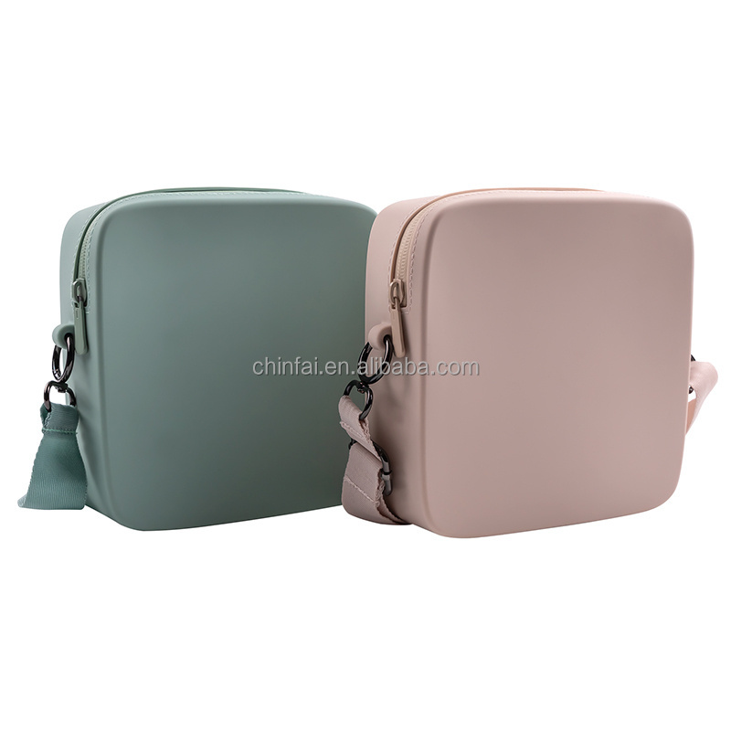 Chinfai High Quality New Casual Womens Silicone Hand Bag Cross Bags Fashion Simple Custom Handbag shoulder bags for girls