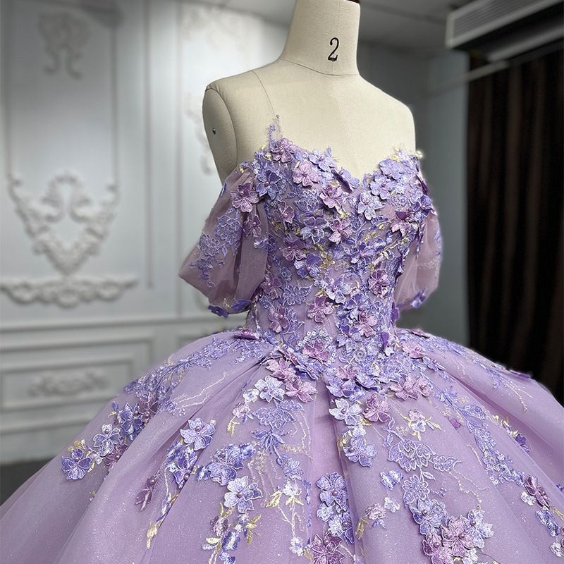 ZX-1103 Classic Formal Flower Ball Gown Quinceanera 15 Girl Dresses